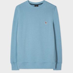 NWT PAUL SMITH RAINBOW ZEBRA LOGO LIGHT BLUE SWEATSHIRT SZ L